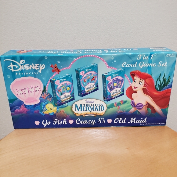 Disney Other - The little mermaid 3 in 1 card game set (2006)